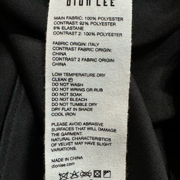 Dion Lee Velvet Architrave Mini Dress Black Size 6 Draped‎ Neckline Tulle Corset - Picture 14 of 14